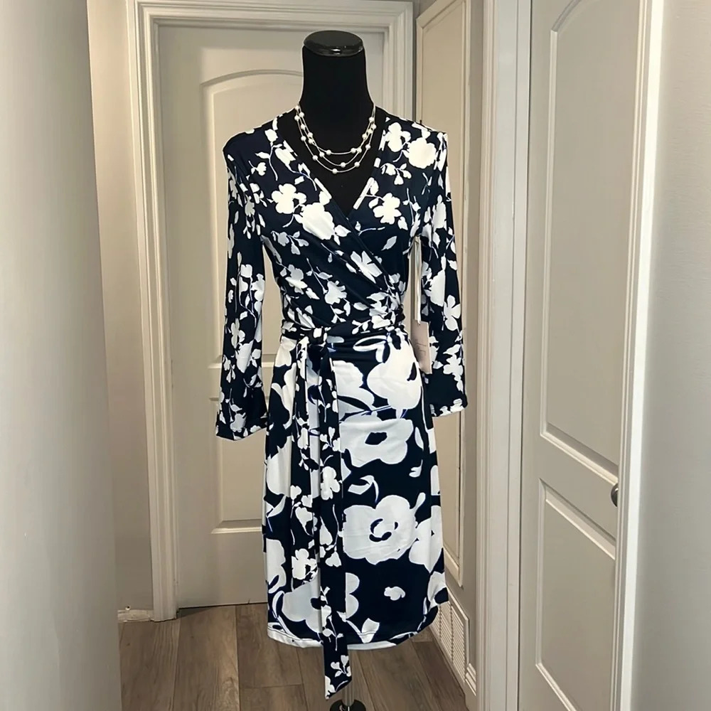 Charles‎ Henry Jersey Floral Wrap Dress* M